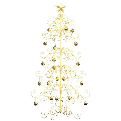 Metalen kerstboom met standaard Goud 150 cm Poedergecoat staal