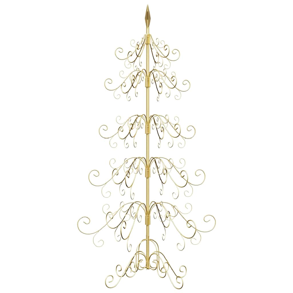 Metalen kerstboom met standaard Goud 150 cm Poedergecoat staal