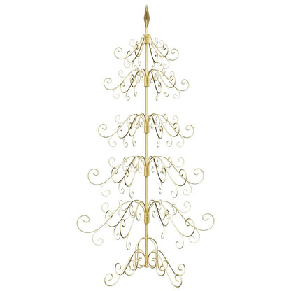 Metalen kerstboom met standaard Goud 150 cm Poedergecoat staal