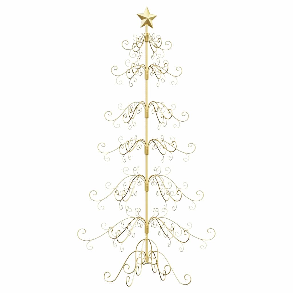 Metalen kerstboom met standaard Goud 180 cm Poedergecoat staal