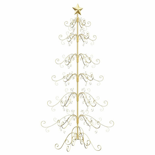 Metalen kerstboom met standaard Goud 180 cm Poedergecoat staal