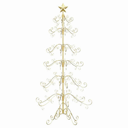 Metalen kerstboom met standaard Goud 180 cm Poedergecoat staal