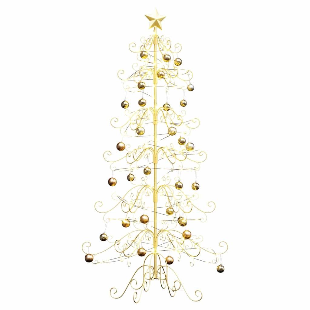 Metalen kerstboom met standaard Goud 180 cm Poedergecoat staal