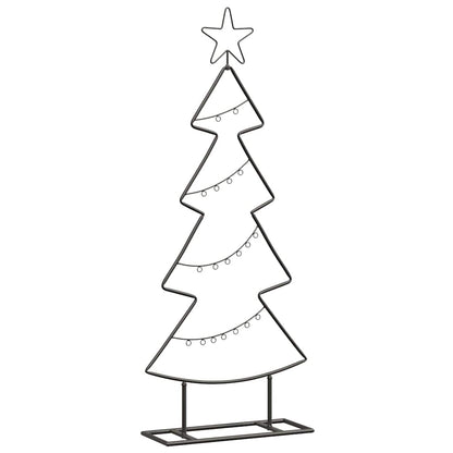 Metalen kerstboom met standaard Zwart 90 cm Staal