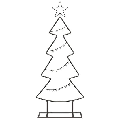 Metalen kerstboom met standaard Zwart 90 cm Staal