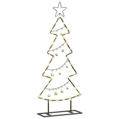 Metalen kerstboom met standaard Zwart 90 cm Staal