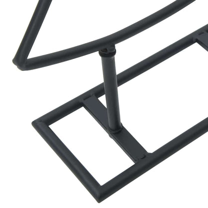 Metalen kerstboom met standaard Zwart 125 cm Staal