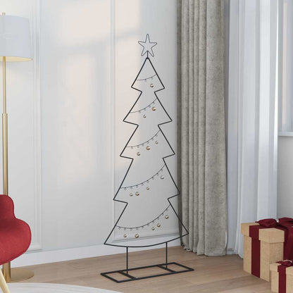 Metalen kerstboom met standaard Zwart 150 cm Staal