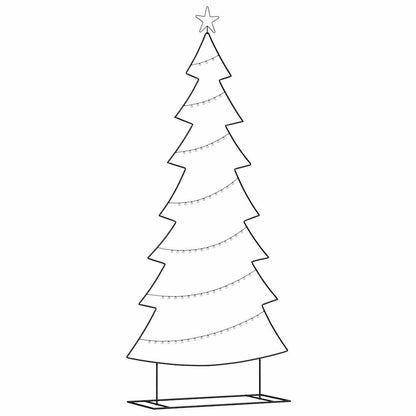 Metalen kerstboom met standaard Zwart 210 cm Staal