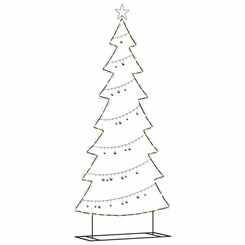 Metalen kerstboom met standaard Zwart 210 cm Staal