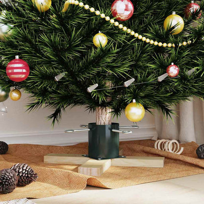 Kerstboomstandaard Groen 50 x 50 x 16 cm Massief grenenhout