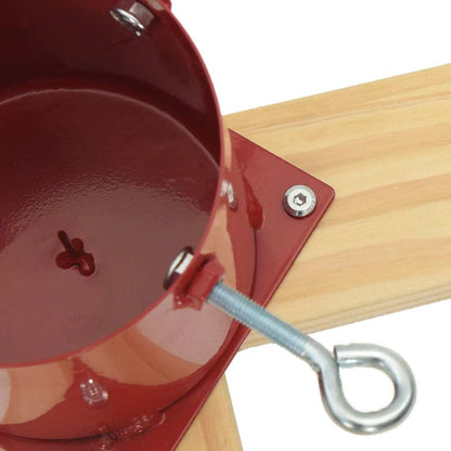 Kerstboomstandaard 1.73 Rood 50 x 50 x 16 cm Massief grenenhout