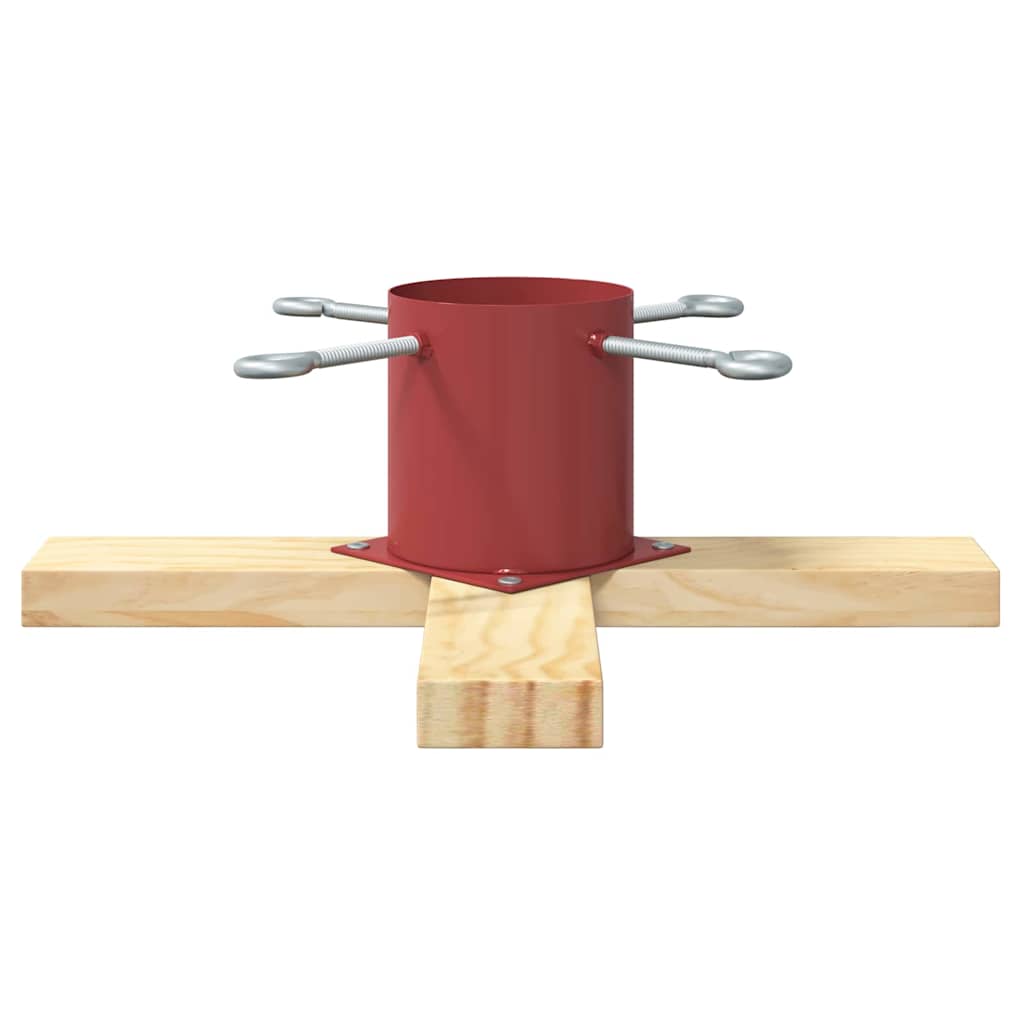 Kerstboomstandaard 1.73 Rood 50 x 50 x 16 cm Massief grenenhout