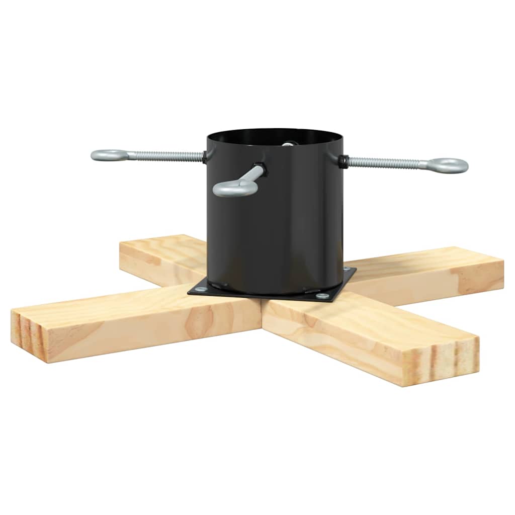 Kerstboomstandaard Zwart 50 x 50 x 16 cm Massief grenenhout