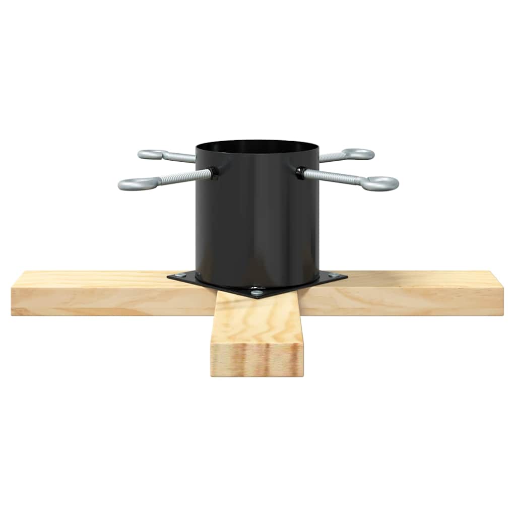 Kerstboomstandaard Zwart 50 x 50 x 16 cm Massief grenenhout