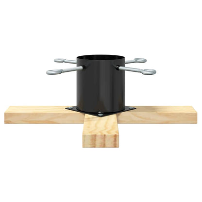 Kerstboomstandaard Zwart 50 x 50 x 16 cm Massief grenenhout