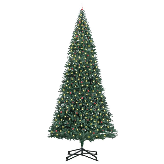 Artificial Pre-Lit Kerstboom Met Ballenset Groen 500 Cm Pvc