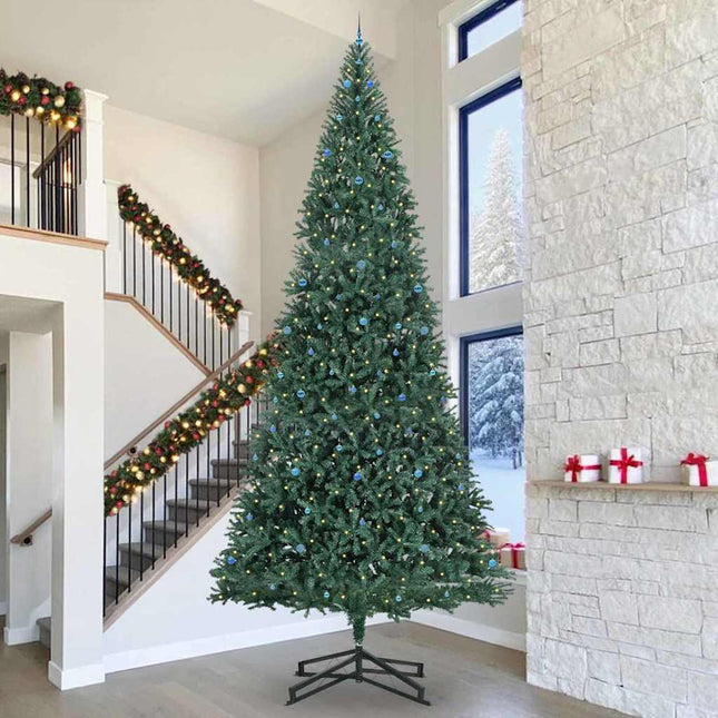 Artificial Pre-Lit Kerstboom Met Ballenset Groen 500 Cm Pvc