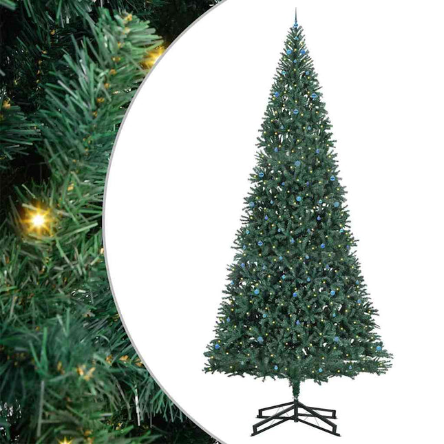 Artificial Pre-Lit Kerstboom Met Ballenset Groen 500 Cm Pvc
