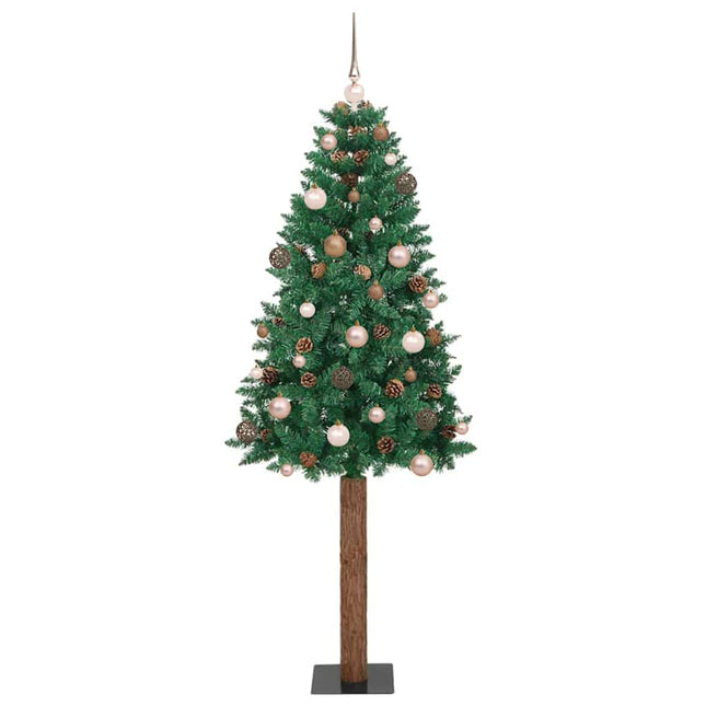 Slanke Kerstboom Pvc En Massief Dennenhout