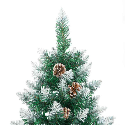 Slanke Kerstboom Groen Pvc En Massief Dennenhout