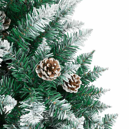 Slanke Kerstboom Groen Pvc En Massief Dennenhout