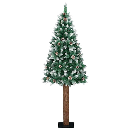 Slanke Kerstboom Groen Pvc En Massief Dennenhout
