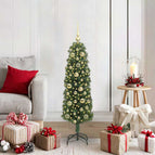 120 cm / Groen / met 150 LED's en 61 gouden ballen