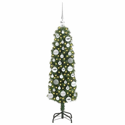 Kunstkerstboom Groen 120 cm PVC en Staal en Kunststof