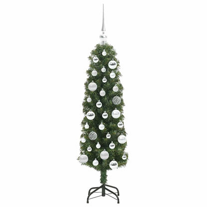 Kunstkerstboom Groen 120 cm PVC en Staal en Kunststof