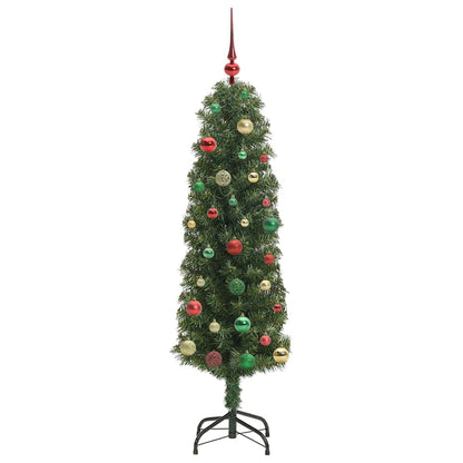 Kunstkerstboom Groen 150 cm PVC en Staal en Kunststof