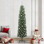 240 cm / Groen / met 300 LEDs en 120 roze ballen