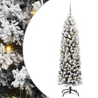 150 cm / Groen en wit / met 150 LED's en 61 roze ballen