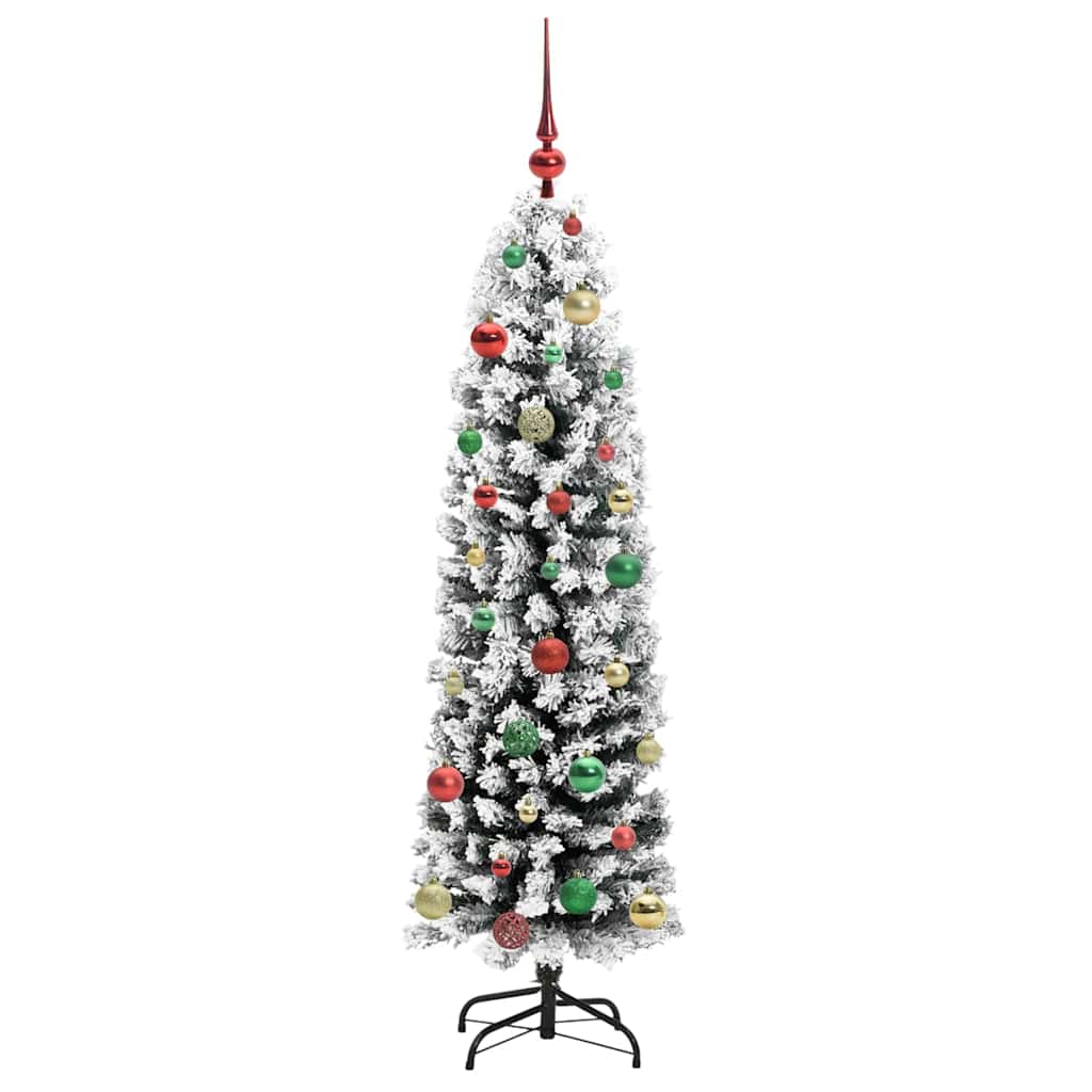 Kunstkerstboom Groen 150 cm PVC en Staal en Kunststof