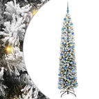 240 cm / Groen en wit / met 300 LED's en 120 blauwe ballen