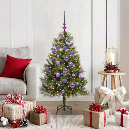 Kunstmatige Scharnier Kerstboom Met Cones Groen