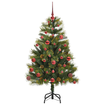 Kunstmatige Scharnier Kerstboom Met Cones Groen