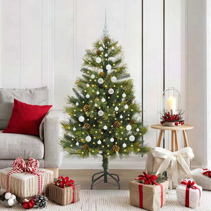 Kunstmatige Scharnier Kerstboom Met Cones Groen