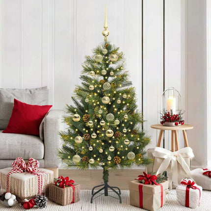 Kunstmatige Scharnier Kerstboom Met Cones Groen