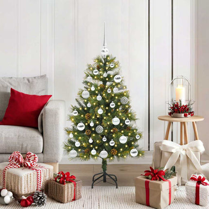Kunstmatige Scharnier Kerstboom Met Cones Groen