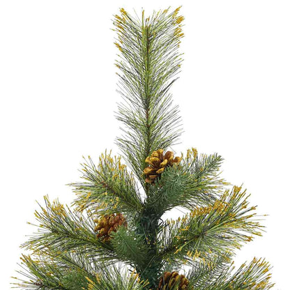Kunstmatige Scharnier Kerstboom met Cones Groen 150 cm