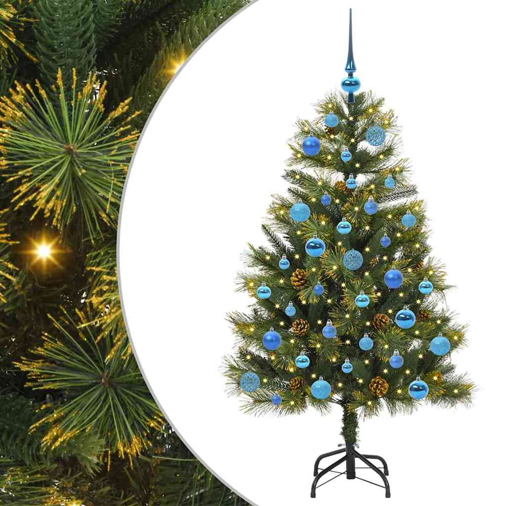 Kunstmatige Scharnier Kerstboom met Cones Groen 150 cm
