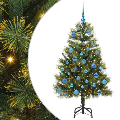 Kunstmatige Scharnier Kerstboom met Cones Groen 150 cm