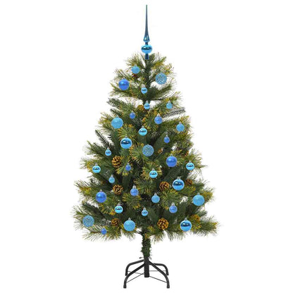 Kunstmatige Scharnier Kerstboom met Cones Groen 150 cm