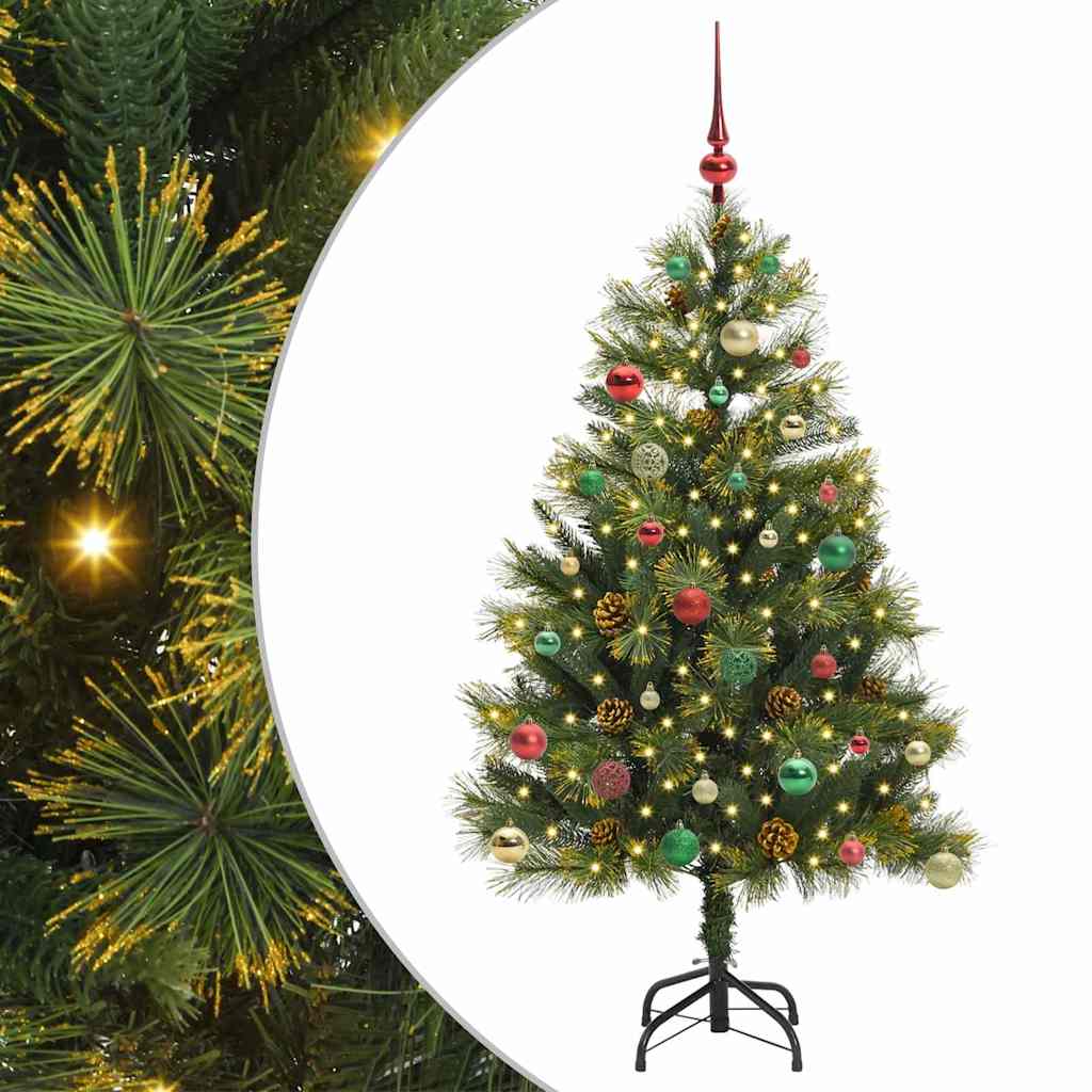 Kunstmatige Scharnier Kerstboom met Cones Groen 150 cm