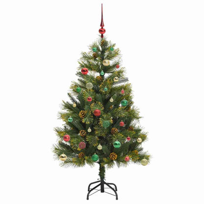 Kunstmatige Scharnier Kerstboom met Cones Groen 150 cm