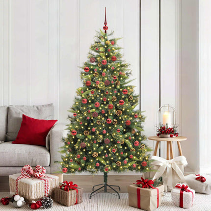 Kunstmatige Scharnier Kerstboom Met Cones Groen