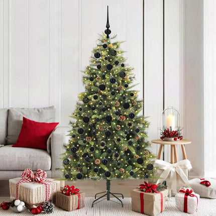 Kunstmatige Scharnier Kerstboom Met Cones Groen
