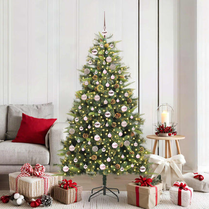 Kunstmatige Scharnier Kerstboom Met Cones Groen