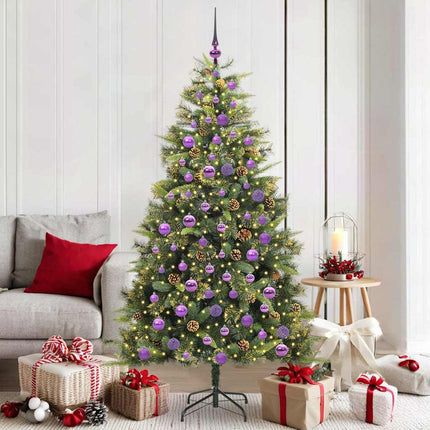 Kunstmatige Scharnier Kerstboom Met Cones Groen